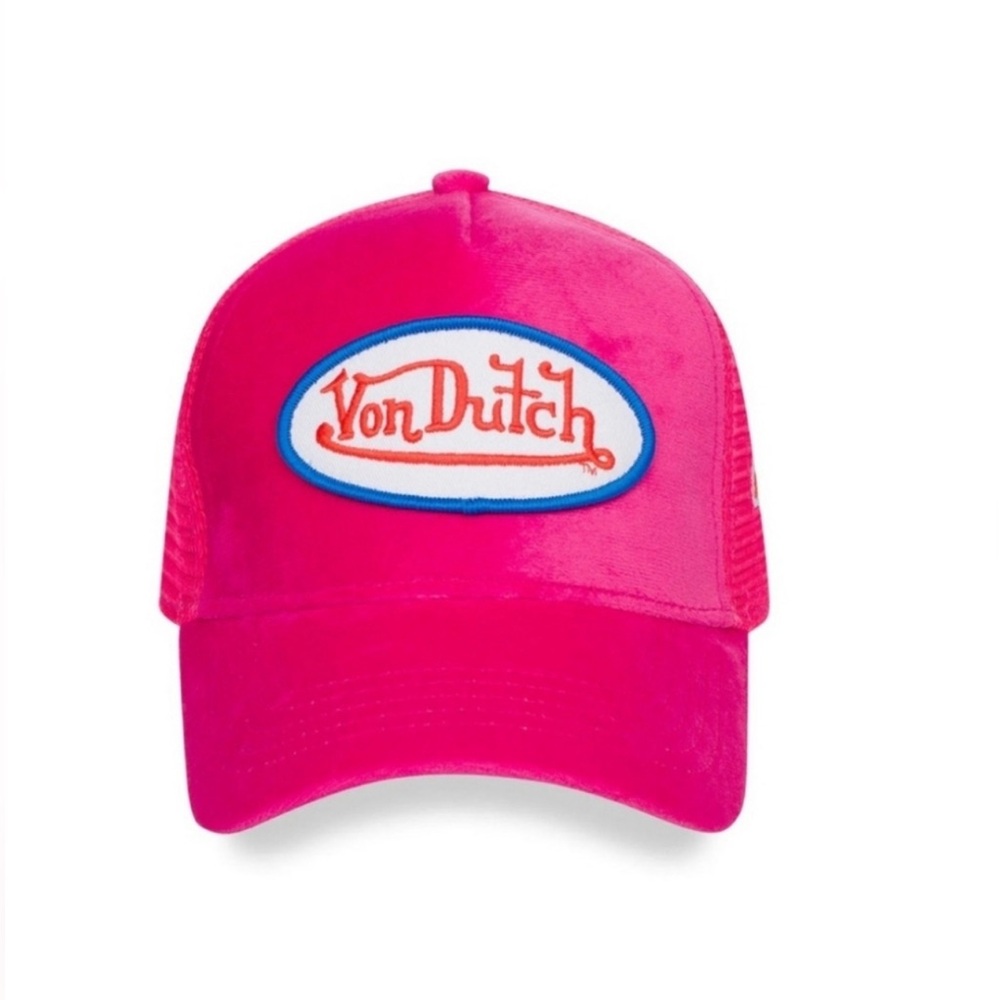 Von Dutch Pink Velvet Hollywood Hat
